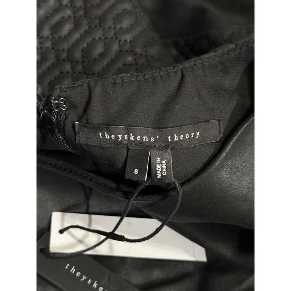 NWT Theyskens’ Theory Lambskin Quilted Leather Sheath Mini Dress - Picture 2 of 10